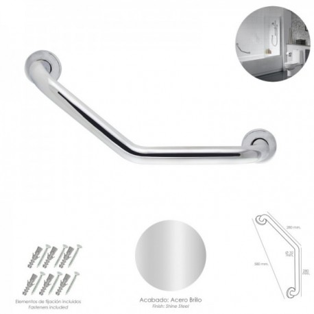 GRIP MAURERS SHOW Chuveiro Chrome Shine Ø 32 mm. Comprimento 26x26 cm. Acodato