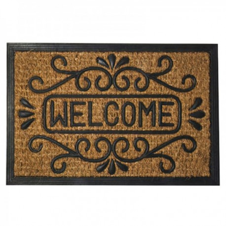 Felpudo coco de fibra e bêbado Welcoma 40x60 cm.