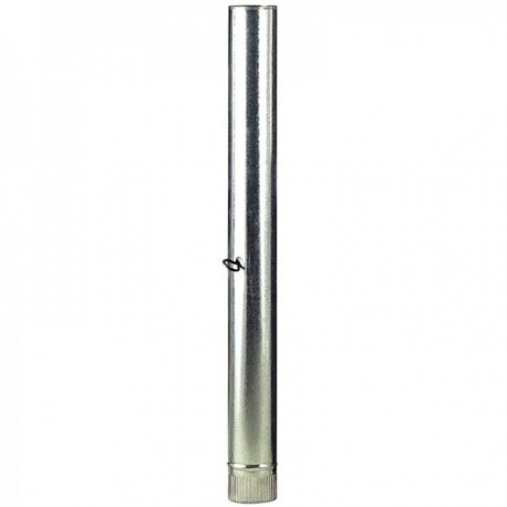 Wolfpack Tubo Estufa Acero Galvanizado Ø 100 mm, Ideal Estufas de Leña, Chimenea, Alta resistencia, Conducto Humos. Con Llave