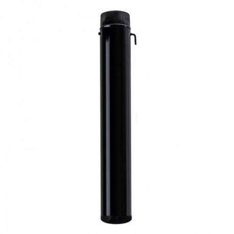 Tubo de fogão Wolfpack preto vitrificado Ø 120 mm. Com fogões de madeira -chave, lareira, alta resistência, cor preta