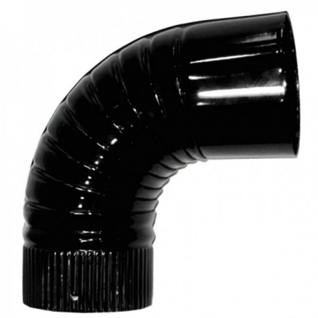150 mm de fogão preto vitrificado. 90 °.