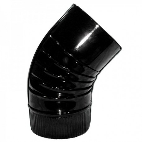 Fogão preto vitrificado de 110 mm. 45 °.