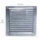 Ventilação Treçada 15x15 cm. Alumínio