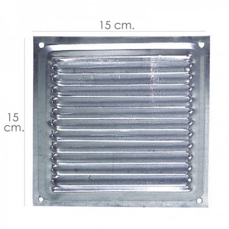 Ventilação Treçada 15x15 cm. Alumínio