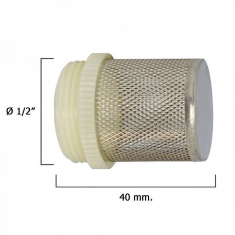 Filtro inoxidável para válvula de retenção de 1/2 "