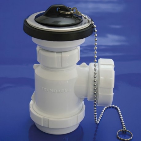 Sofon garrafa extensível T-3-M 1 1/2 mini com válvula e plugue