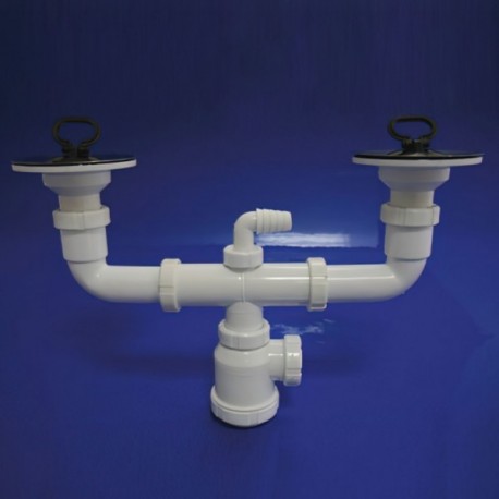 Sifon Doble Valvula Extensible T-44-E 1 1/2 Ø115