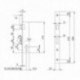 Iseo Lock 741540-28 mm. Chrome Squeak Front