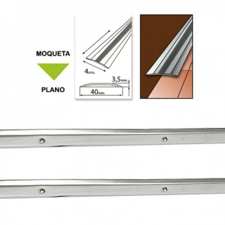 Tapajundas parafusando 100 cm de tapete inoxidável.