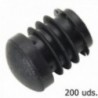Contra de plástico redondo interior preto para tubo externo Ø 18 mm. Bag 200 unidades