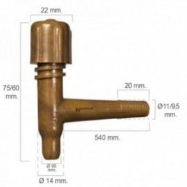 Barril plástico tongelito 11mm