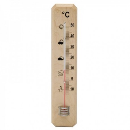 Termometro Pared / Jardin Madera 20 cm.