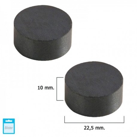 IMAN WOLFPACK FERRITA Redondo Ø 22,5x10 mm. (2 peças Blister)