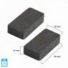IMAN Wolfpack Ferrite retangular 40x20x10 mm. (2 peças Blister)