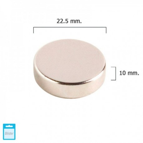 IMAN Wolfpack Neodimio Round Ø 22,5x10 mm. (Bolha 1 peça)