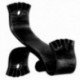 Forge Suporte Ø 20 mm. Long Black Wave Game 2 Peças