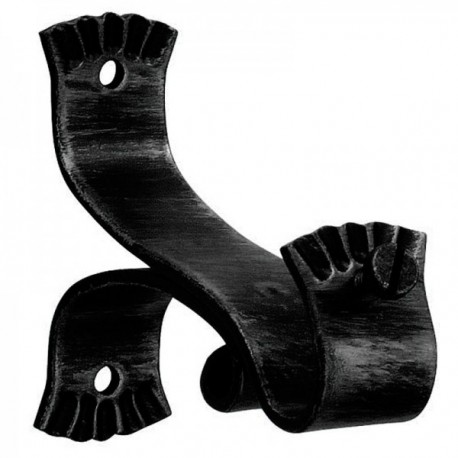 Forge Suporte Ø 20 mm. Long Black Wave Game 2 Peças