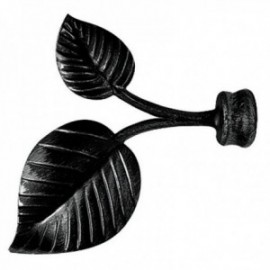 Forjas terminais Ø 20 mm. Jogo de 2 peças pretas