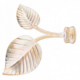 Forjas terminais Ø 20 mm. Marfim / ouro 2 peças