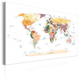 Quadro - World Map: Travel Around the World