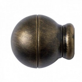 Rayada Sphere Terminal forjado Ø 20 mm. Jogo de peças de 2 preto / ouro