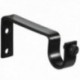 Suporte simples para forja Ø 20 mm. Preto (2 peças Blister)