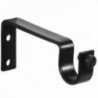 Suporte simples para forja Ø 20 mm. Preto (2 peças Blister)