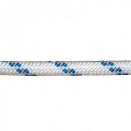 Cuerda Poliester Trenzada Blanco / Azul 6 mm. Bobina 200 m.