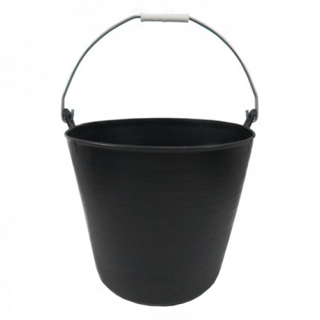 Cesta de plástico preto uma alça de 22 litros