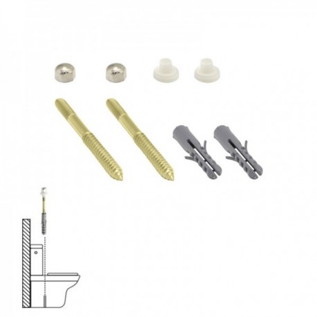 Kit Sanitario Fijacion Wc 5x75 mm. Bicromatado (2 Piezas)
