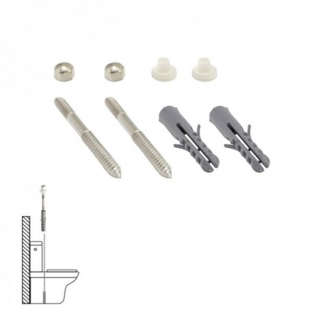 Kit de saúde fixo 6x80 mm. Inoxidável (2 peças)