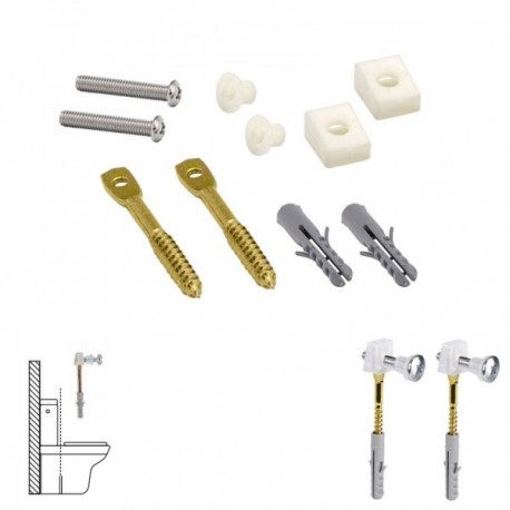 Kit sanitário fixando horizontal 5x70 mm. (2 pedaços)
