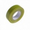 Fita isolante 20 m. x 19 mm. Uso doméstico amarelo / verde