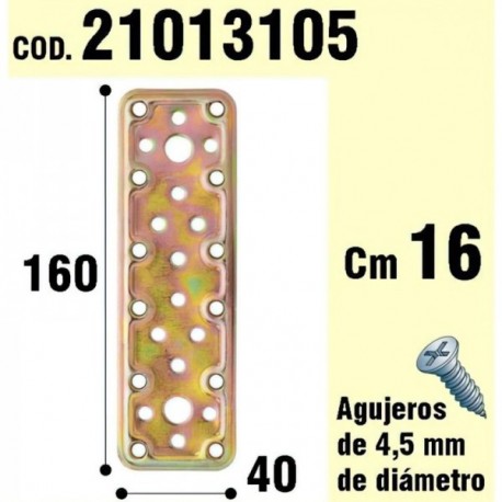 Placa Parra Bicromatada 40x160 mm.