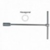 Maur Mango "T" 8 mm Vidro Chave.