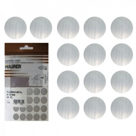 Tapatornillos de Cinza metalizado. (Blister 20 unidades)