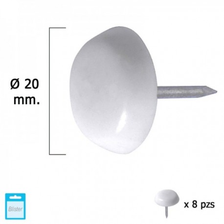 Grande deslizamento branco Ø20 (Blister 8 unidades)