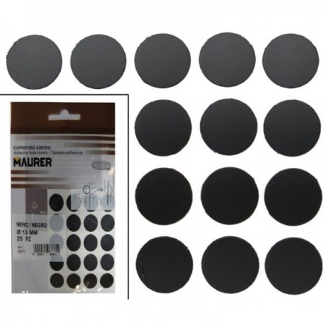 Tapatornillos preto adesive (Bolha 20 unidades)