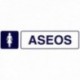 Rotulo Adhesivo 250x63 mm. Aseos Señoras