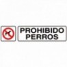 Etiqueta adesiva 250x63 mm. Cães proibidos