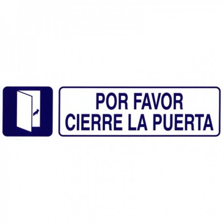 Etiqueta adesiva 250x63 mm. Por favor, datado de Porta