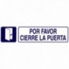 Etiqueta adesiva 250x63 mm. Por favor, datado de Porta