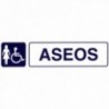 Lable adesiva Minusvalid Danças+Mulheres 250x63 mm.