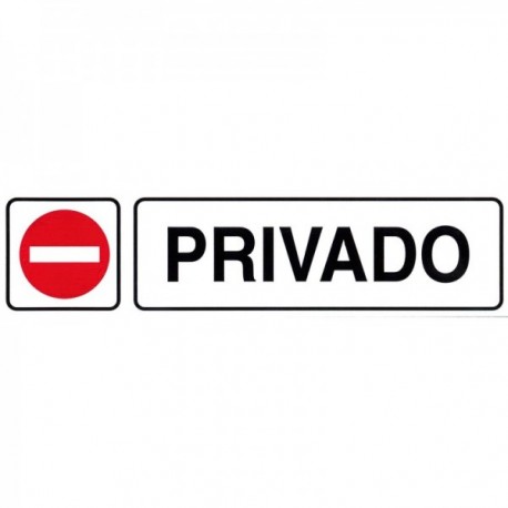 Etiqueta adesiva 250x63 mm. Privado