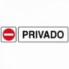 Etiqueta adesiva 250x63 mm. Privado