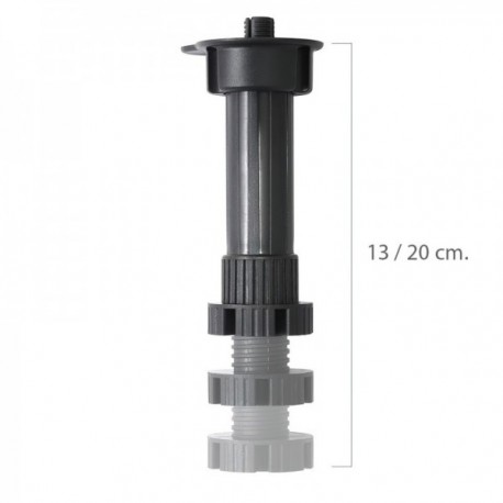 Perna ajustável removível 13/20 cm. Preto