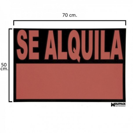 O cartel é alugado 70x50 cm.