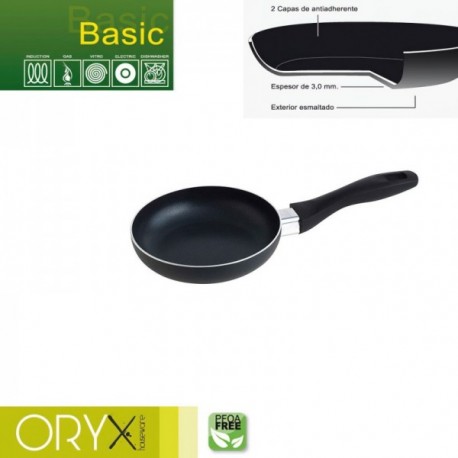 Oryx Anti -Everything Aluminium Pastén, alta resistência, indução de nomeação, PFOA livre, diâmetro 16 cm, espessura 3 mm.