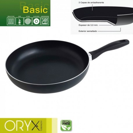 Oryx Anti -ininevente de alumínio, alta resistência, indução do apartamento, PFOA livre, diâmetro 30 cm, espessura 3 mm.