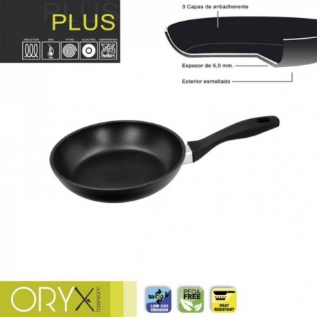 Oryx Singtén Antiadhere Aluminium Plus, Forjada, indução de nomeação, PFOA livre, diâmetro 22 cm, 5 mm de espessura.